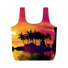 Wonderful Sunset Over The Island Full Print Recycle Bags (m)  by FantasyWorld7