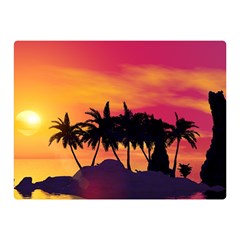 Wonderful Sunset Over The Island Double Sided Flano Blanket (mini) 