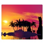 Wonderful Sunset Over The Island Double Sided Flano Blanket (Small)  50 x40  Blanket Back