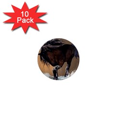 Beautiful Horse With Water Splash 1  Mini Magnet (10 Pack)  by FantasyWorld7