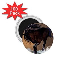 Beautiful Horse With Water Splash 1 75  Magnets (100 Pack) 