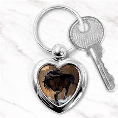 Beautiful Horse With Water Splash Key Chains (heart)  by FantasyWorld7