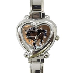 Beautiful Horse With Water Splash Heart Italian Charm Watch by FantasyWorld7