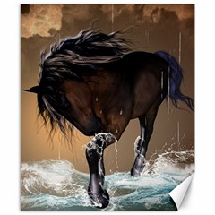 Beautiful Horse With Water Splash Canvas 8  X 10 