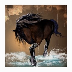 Beautiful Horse With Water Splash Medium Glasses Cloth