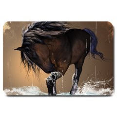 Beautiful Horse With Water Splash Large Doormat 