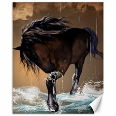 Beautiful Horse With Water Splash Canvas 11  X 14   by FantasyWorld7