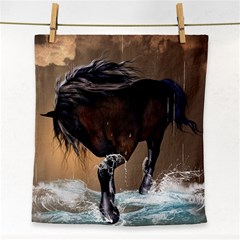 Beautiful Horse With Water Splash Face Towel