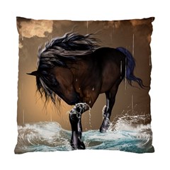 Beautiful Horse With Water Splash Standard Cushion Case (one Side) 