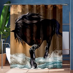 Beautiful Horse With Water Splash Shower Curtain 60  X 72  (medium)  by FantasyWorld7