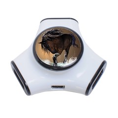 Beautiful Horse With Water Splash 3-port Usb Hub