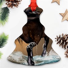 Beautiful Horse With Water Splash Christmas Tree Ornament (2 Sides) by FantasyWorld7