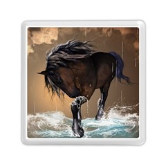 Beautiful Horse With Water Splash Memory Card Reader (square) 