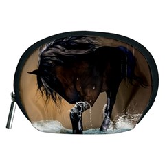 Beautiful Horse With Water Splash Accessory Pouches (medium) 