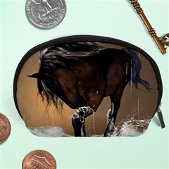 Beautiful Horse With Water Splash Accessory Pouches (large) 