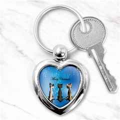 Merry Chrsitmas Key Chains (heart) 