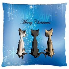 Merry Chrsitmas Large Cushion Cases (two Sides)  by FantasyWorld7