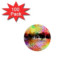 Colorful Tree Landscape 1  Mini Magnets (100 Pack) 