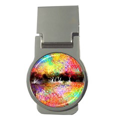 Colorful Tree Landscape Money Clips (round) 