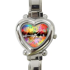 Colorful Tree Landscape Heart Italian Charm Watch