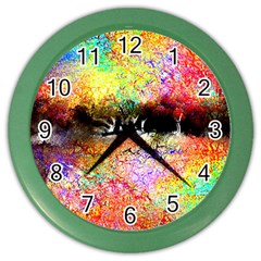 Colorful Tree Landscape Color Wall Clocks