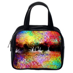 Colorful Tree Landscape Classic Handbags (one Side) by digitaldivadesigns