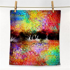 Colorful Tree Landscape Face Towel