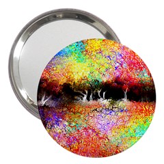 Colorful Tree Landscape 3  Handbag Mirrors