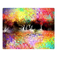 Colorful Tree Landscape Double Sided Flano Blanket (large) 