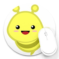 Kawaii Bee Round Mousepads