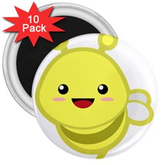 Kawaii Bee 3  Magnets (10 Pack) 