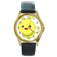 Kawaii Bee Round Gold Metal Watches