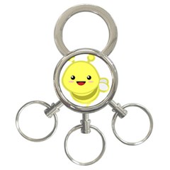 Kawaii Bee 3-ring Key Chains