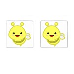 Kawaii Bee Cufflinks (Square) Front(Pair)