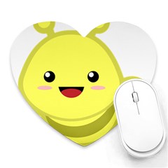 Kawaii Bee Heart Mousepads