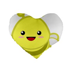 Kawaii Bee Standard 16  Premium Heart Shape Cushions