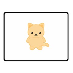 Kawaii Cat Double Sided Fleece Blanket (small) 