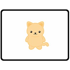 Kawaii Cat Double Sided Fleece Blanket (large) 