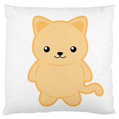 Kawaii Cat Large Flano Cushion Cases (one Side)  by KawaiiKawaii