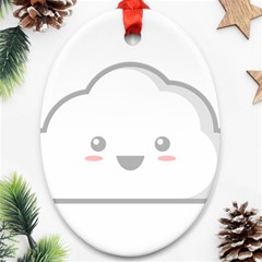 Kawaii Cloud Ornament (oval)  by KawaiiKawaii