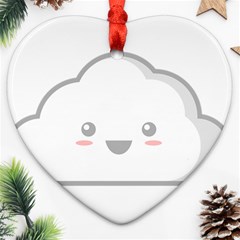 Kawaii Cloud Ornament (heart)  by KawaiiKawaii