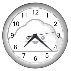 Kawaii Cloud Wall Clocks (silver) 