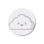 Kawaii Cloud Rubber Coaster (Round)  Front