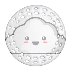 Kawaii Cloud Ornament (Round Filigree) 