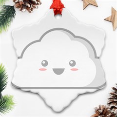 Kawaii Cloud Ornament (snowflake)  by KawaiiKawaii