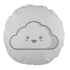 Kawaii Cloud Large 18  Premium Round Cushions