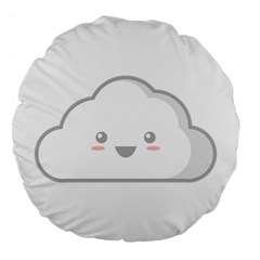 Kawaii Cloud Large 18  Premium Flano Round Cushions