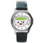 Kawaii Cup Round Metal Watches Front