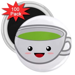 Kawaii Cup 3  Magnets (100 Pack)