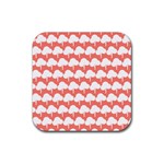 Tree Illustration Gifts Rubber Coaster (Square)  Front